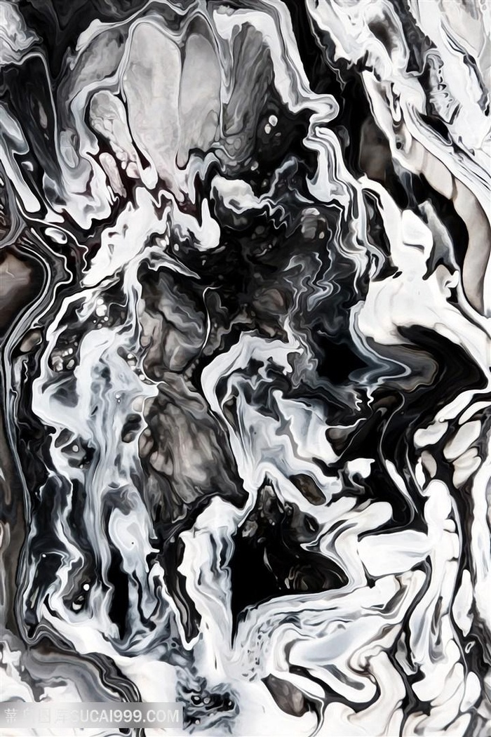 抽象大理石纹理水彩油画