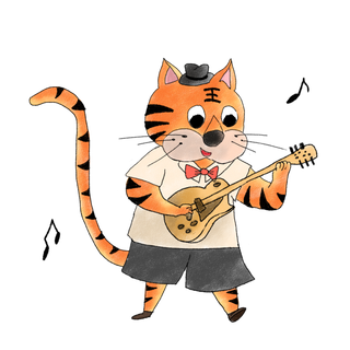 卡通小老虎PNG免抠插画素材可爱动物老虎插画贴图PNG免抠设计素材