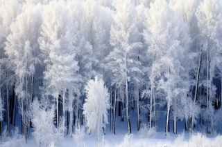 冬季雪景白雪雾凇覆盖摄影图 