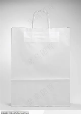 白色手提袋 购物袋VI贴图