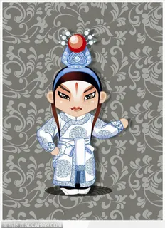 【团花箭衣】穆桂英挂帅之杨文广高清图片