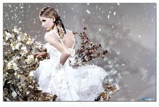 雪花美女素材图片下载