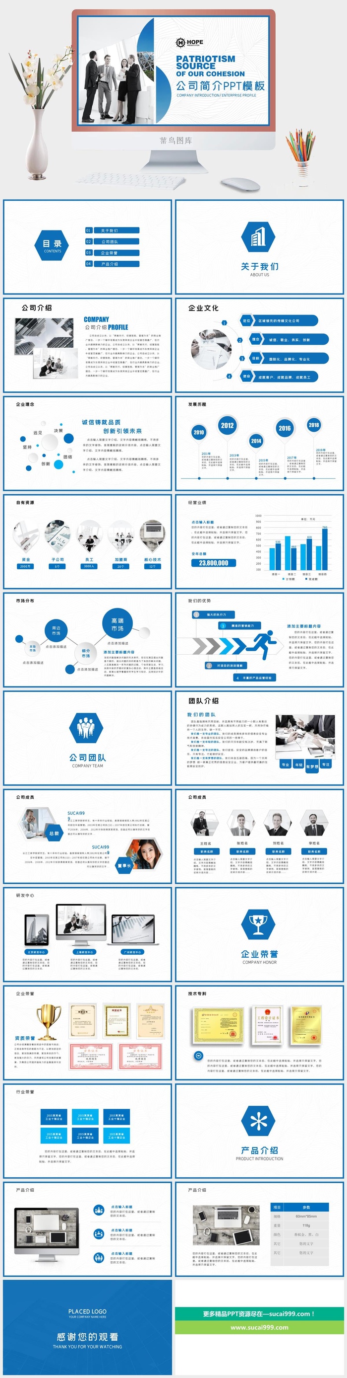 公司简介 商业计划书PPT模板 简约模板