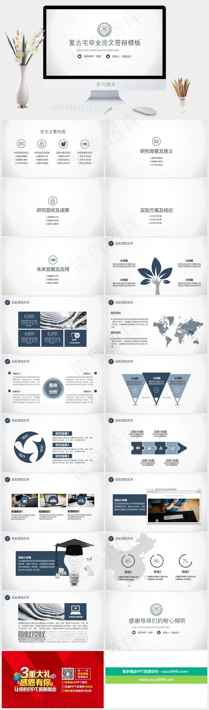 总结
白色素雅简洁PPT模板