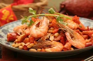 香辣酥青虾28元