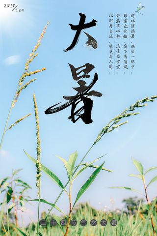 二十四节气大暑海报
