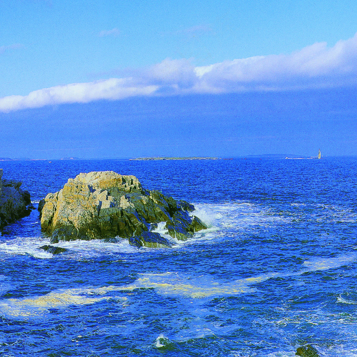 海景小岛屿风景画
