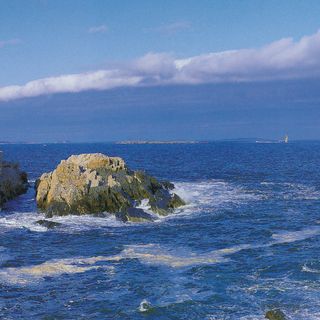 海景小岛屿风景画