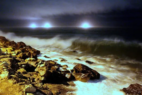 海滩夜色图片 海滩夜色图片
