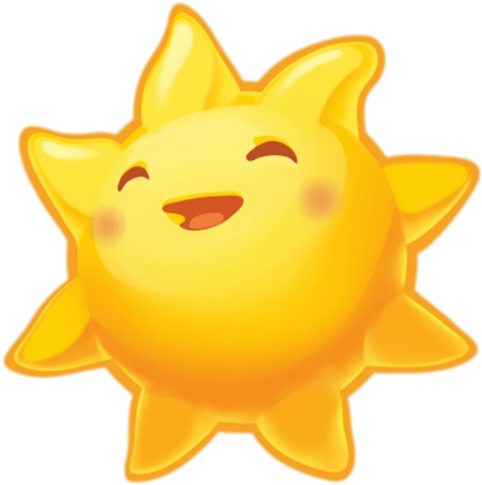 太阳卡通简笔素材黄色