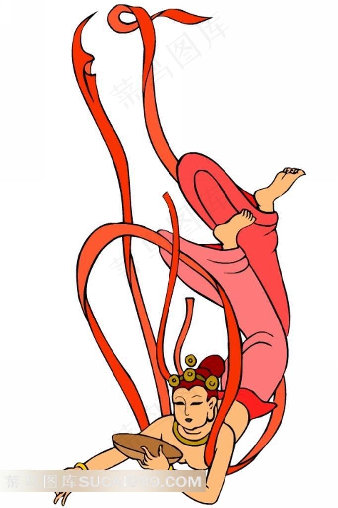 飞天仙女壁画素材