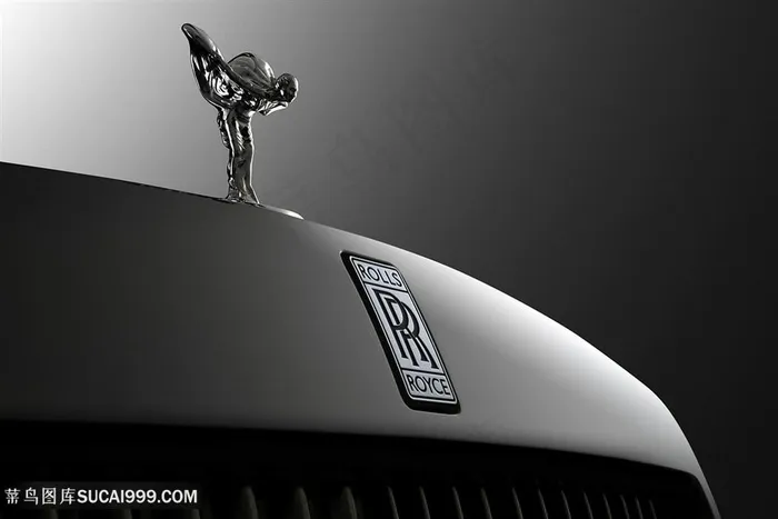 劳斯莱斯车头局部特写