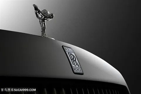 劳斯莱斯车头局部特写