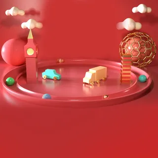 立体C4D场景电商首页主图直通车促销banner海报背景PSD素材