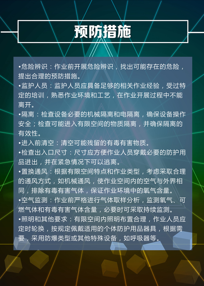 有限空间作业注意事项海报