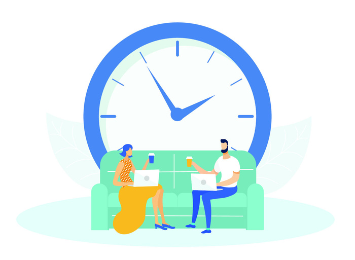 扁平化人物场景办公互联网等距ai矢量设计网页海报UI素材插画