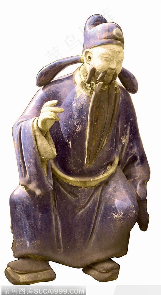 陈家祠陶塑-蓝色衣服的老人