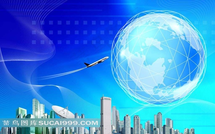 科技城市地球背景素材