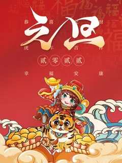 2022虎年春节背景喜庆背景