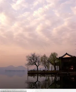杭州西湖风景-西湖彩霞 杭州西湖风景-西湖彩霞