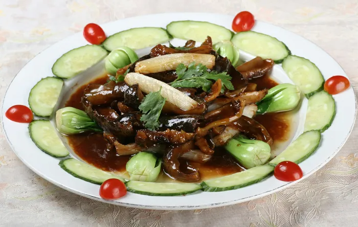 02  京葱烧海参-桃花园