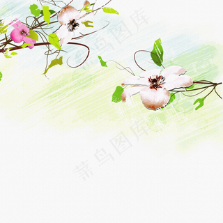 绿色花纹背景图片下载