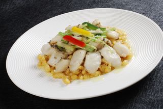 川菜湘菜高清菜谱 金粟葱香爆银雪鱼