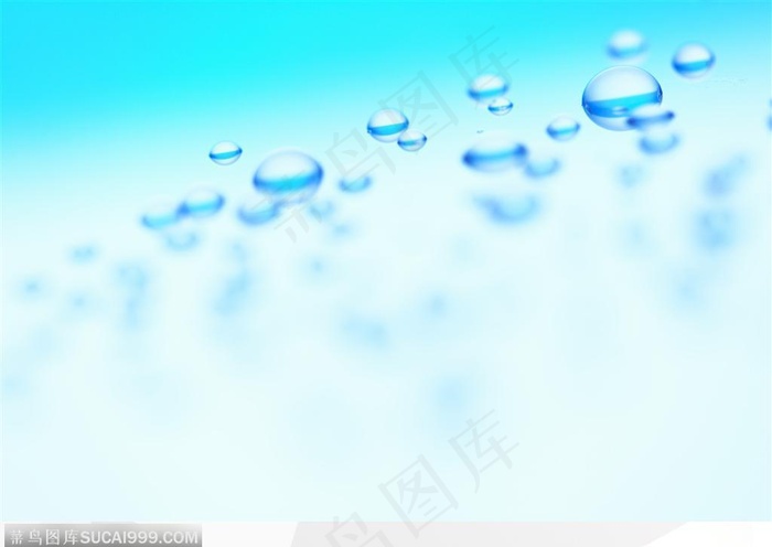 清纯水韵-漂亮的蓝色水珠