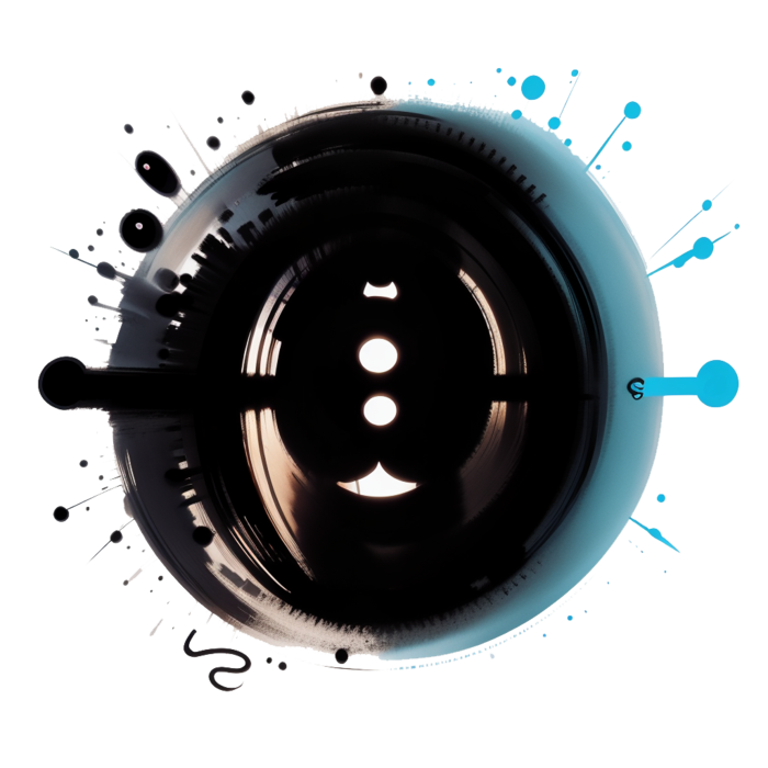 水墨抽象圆圈底纹装饰图