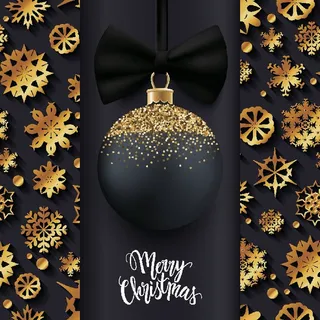 圣诞节圣诞树圣诞老人闪亮装饰电商促销折扣海报