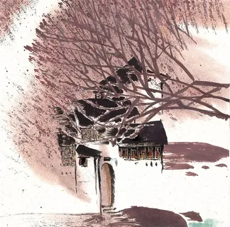 江南水乡之秋国画欣赏美图素材 江南水乡之秋国画欣赏美图素材