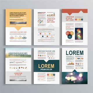 精美画册版式设计AI矢量素材