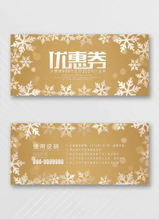 高端优惠券设计模板
