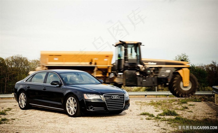 奥迪车风景画壁纸