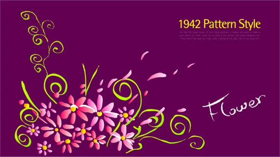 韩国风格花纹背景矢量素材手绘花纹背景底纹花边装饰