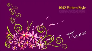 韩国风格花纹背景矢量素材手绘花纹背景底纹花边装饰