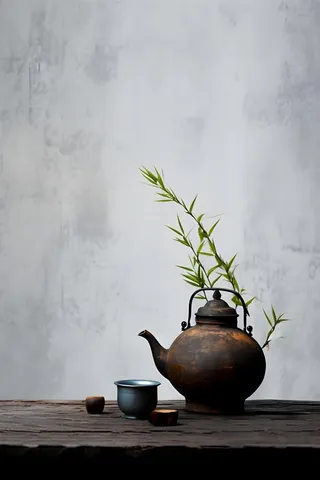 简约古风煮茶典雅背景
