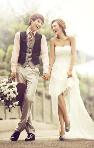 幸福恋人开心外拍精美图