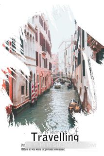 唯美水上建筑艺术插画