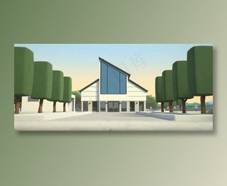 室外建筑效果图