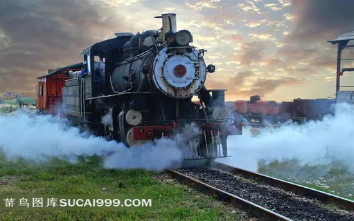 老式蒸汽火车素材