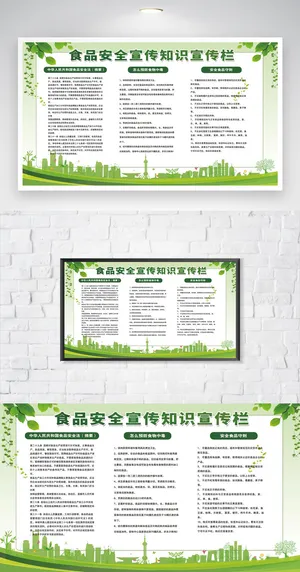 简洁食品安全宣传展板设计