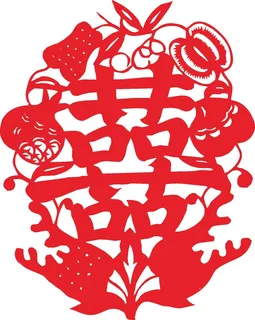 红色喜庆简约风春节窗花剪纸邮票吉祥如意恭喜发财结婚双喜矢量图 红色喜庆简约风春节窗花剪纸邮票吉祥如意恭喜发财结婚双喜矢量图