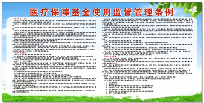医疗保障基金使用监督管理条例cdr矢量模版下载