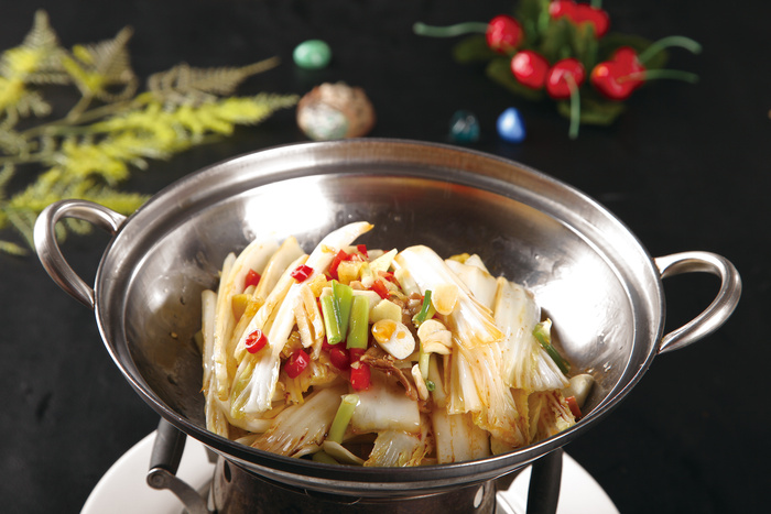 干锅美食焖锅湘菜麻辣香辣纸锅干锅娃娃菜