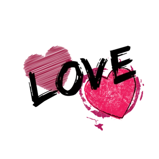 紫色红色爱心情人节