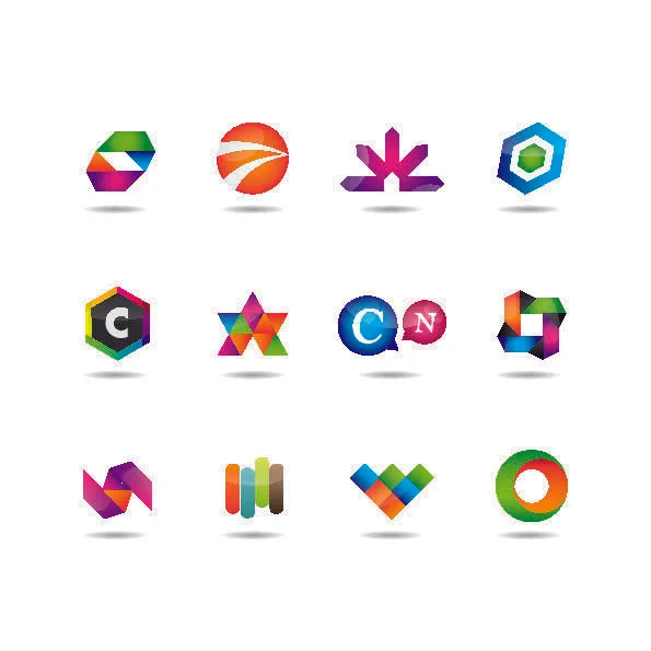 手绘Logo标志素材eps,ai矢量模版下载