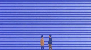 条纹蓝色渐变简约背景