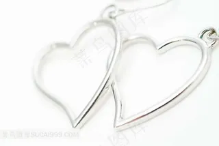 纯银心形吊坠