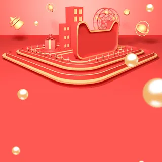 立体C4D场景电商首页主图直通车促销banner海报背景PSD素材